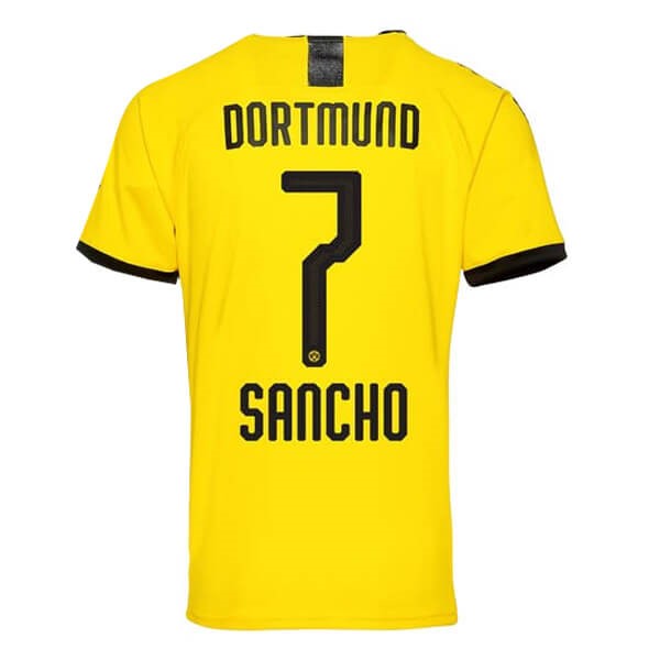 Tailandia Camiseta Borussia Dortmund NO.7 Sancho 1ª 2019-2020 Amarillo